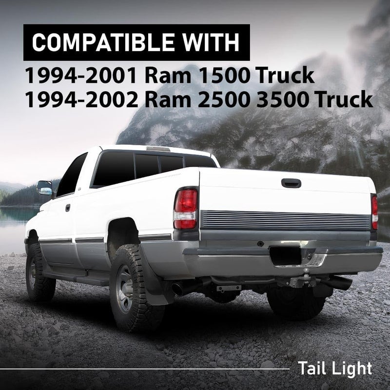 GPLUS Tail Lights Assembly Compatible with Dodge Ram 1500 Truck 1994-2001/Fit Dodge Ram 2500 3500 1994-2002,Rear Lamps w/o Blubs,Driver & Passenger Luces Traseras Tail Brake Lamps - Image 2